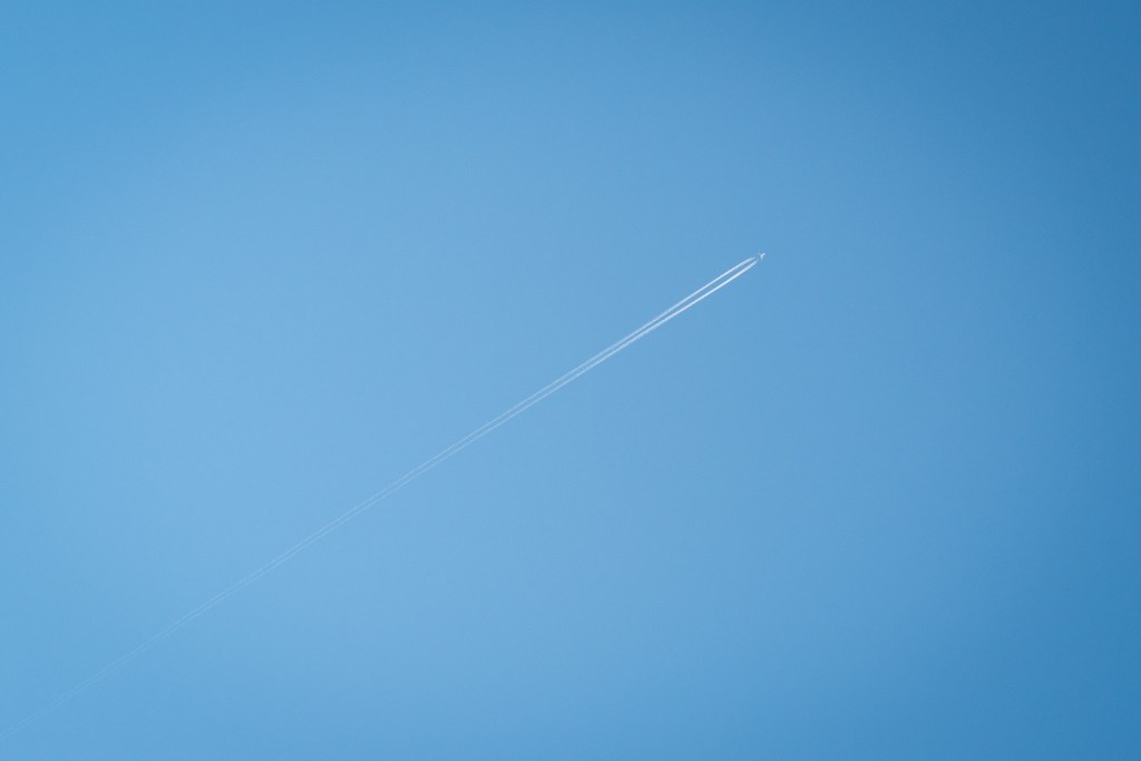 Contrails at Sunset